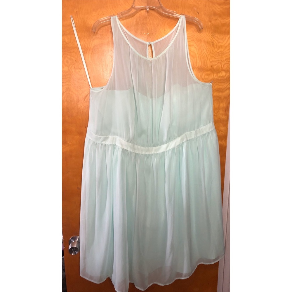 Mint green midi dress